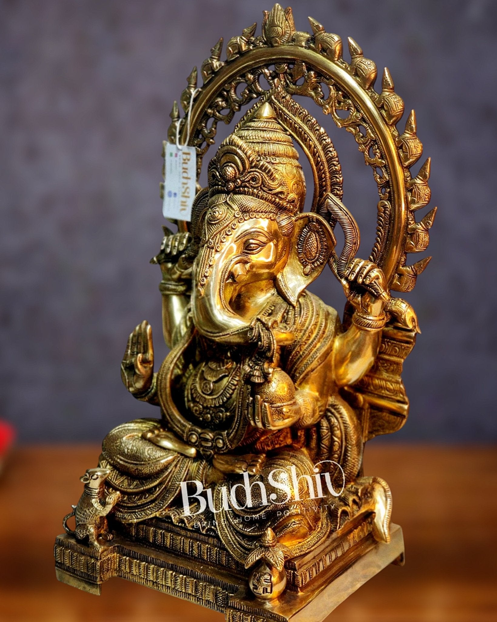 Ganesha Brass Idol 21 inch - Budhshiv.com