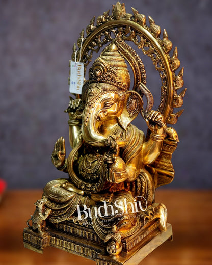 Ganesha Brass Idol 21 inch - Budhshiv.com
