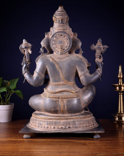 Ganesha Brass statue - Majestic 21 - Inch Height - Budhshiv.com