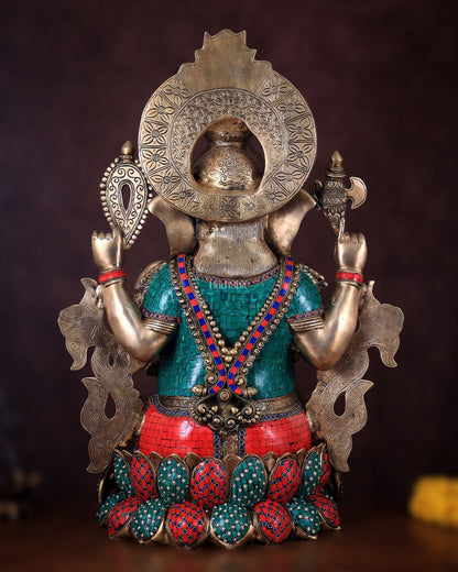 Ganesha Superfine Brass Large Sized Statue 30" - Budhshiv.com