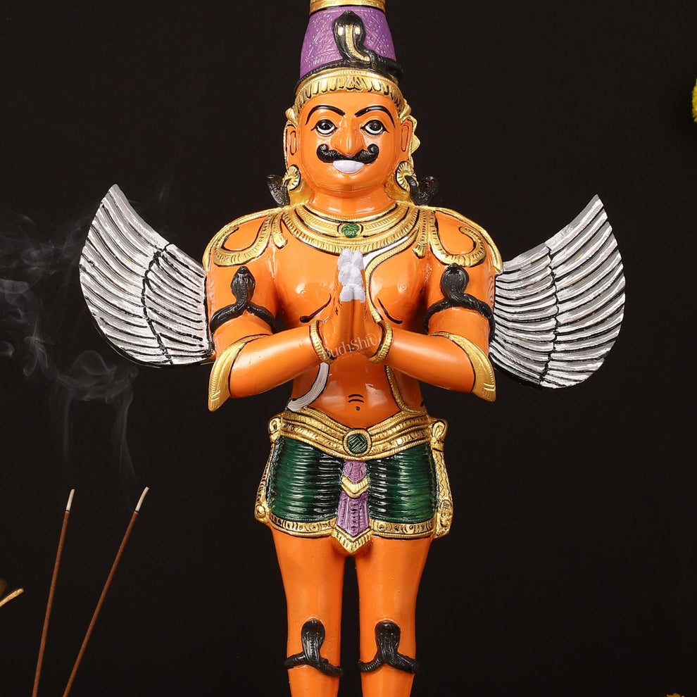 Garuda Standing Brass statue 22 inch | Superfine Brass – Budhshiv.com