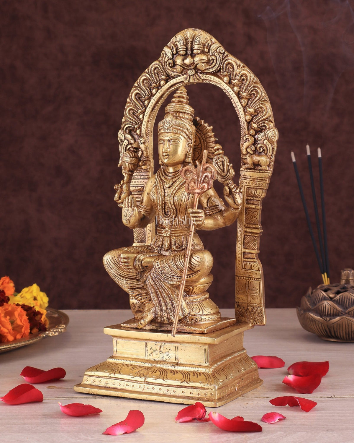 Goddess Lalita Devi Rajarajeshwari Brass Idol – 10