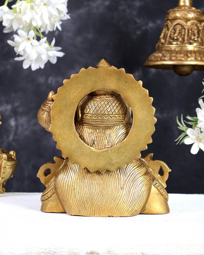 Handcrafted Brass Hanuman Ji face idol | 8" Height - Budhshiv.com