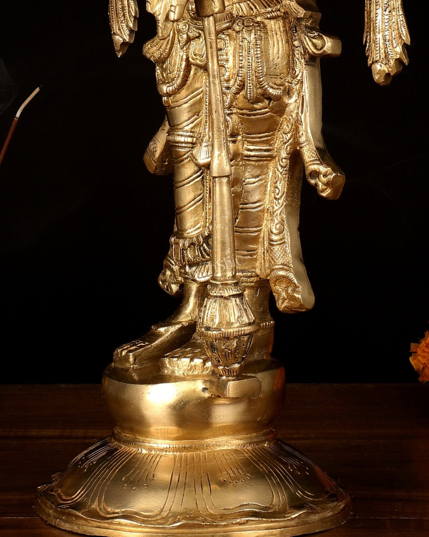 Handcrafted Brass Lord Vishnu Statue - 20" Height - Budhshiv.com