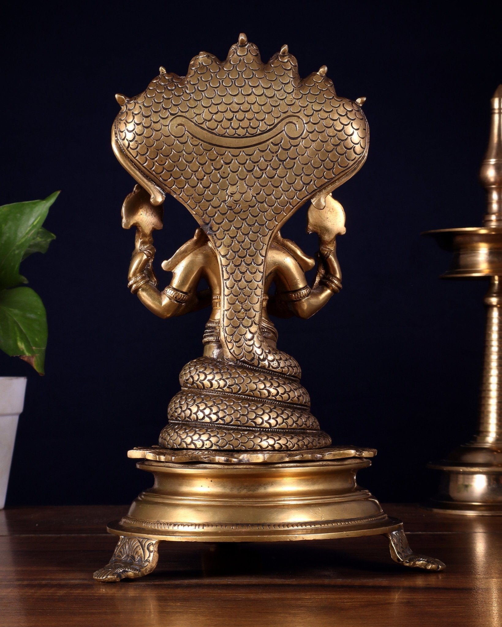 Handcrafted Brass Statue of Lord Patanjali, the Father of Yoga | 10.5" - Budhshiv.com