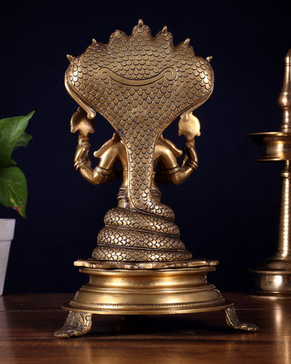 Handcrafted Brass Statue of Lord Patanjali, the Father of Yoga | 10.5" - Budhshiv.com