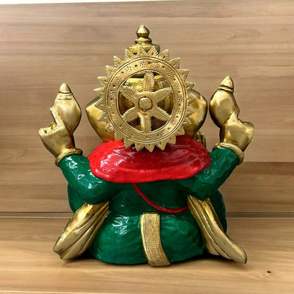 Handcrafted Ganapati Aashirwad Idol - 13" Tall, 12.5 kg - Budhshiv.com