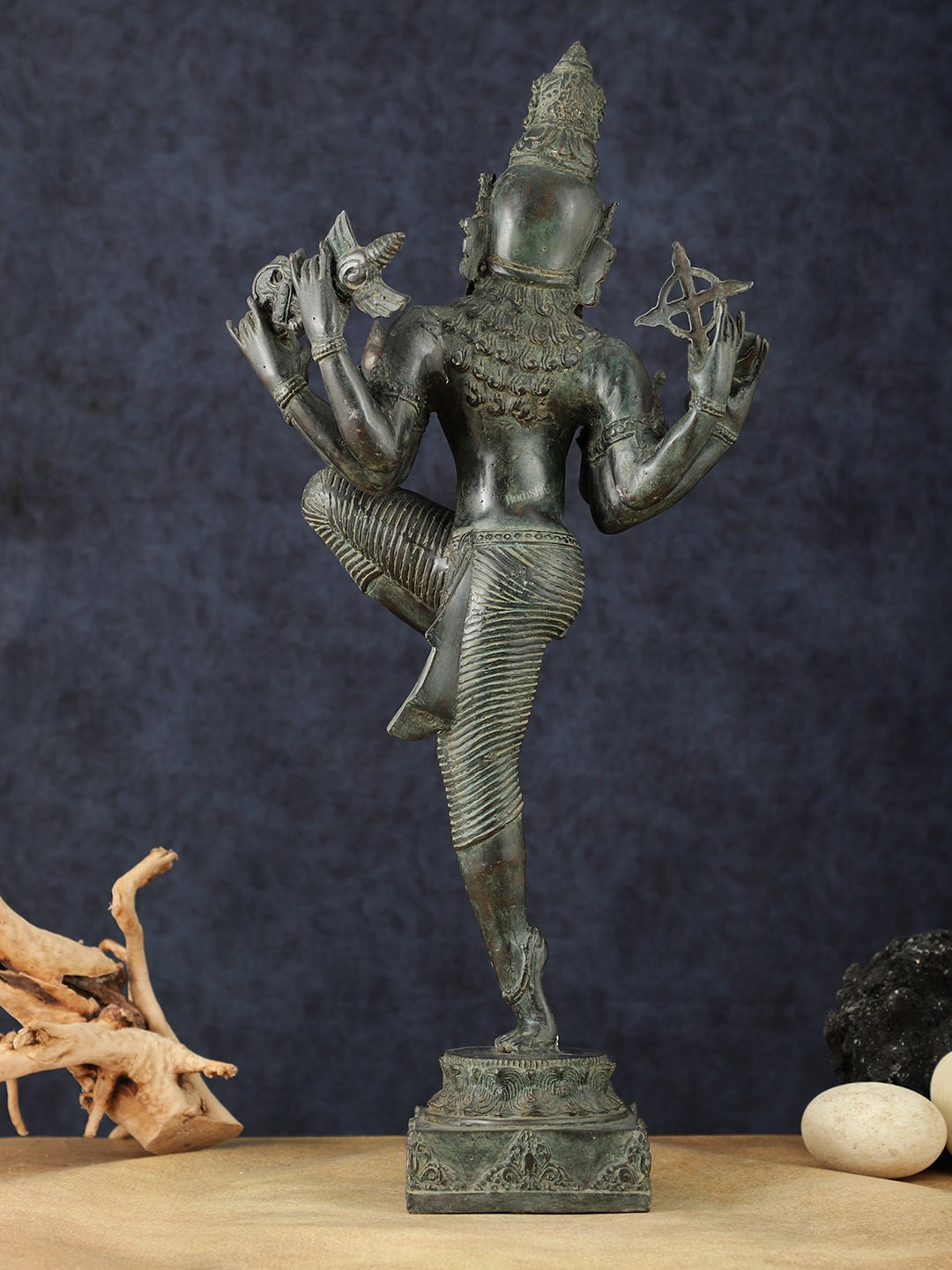 Indonesian Bronze Dancing Parvati Statue | Lost Wax Sculpture | 24" - Budhshiv.com