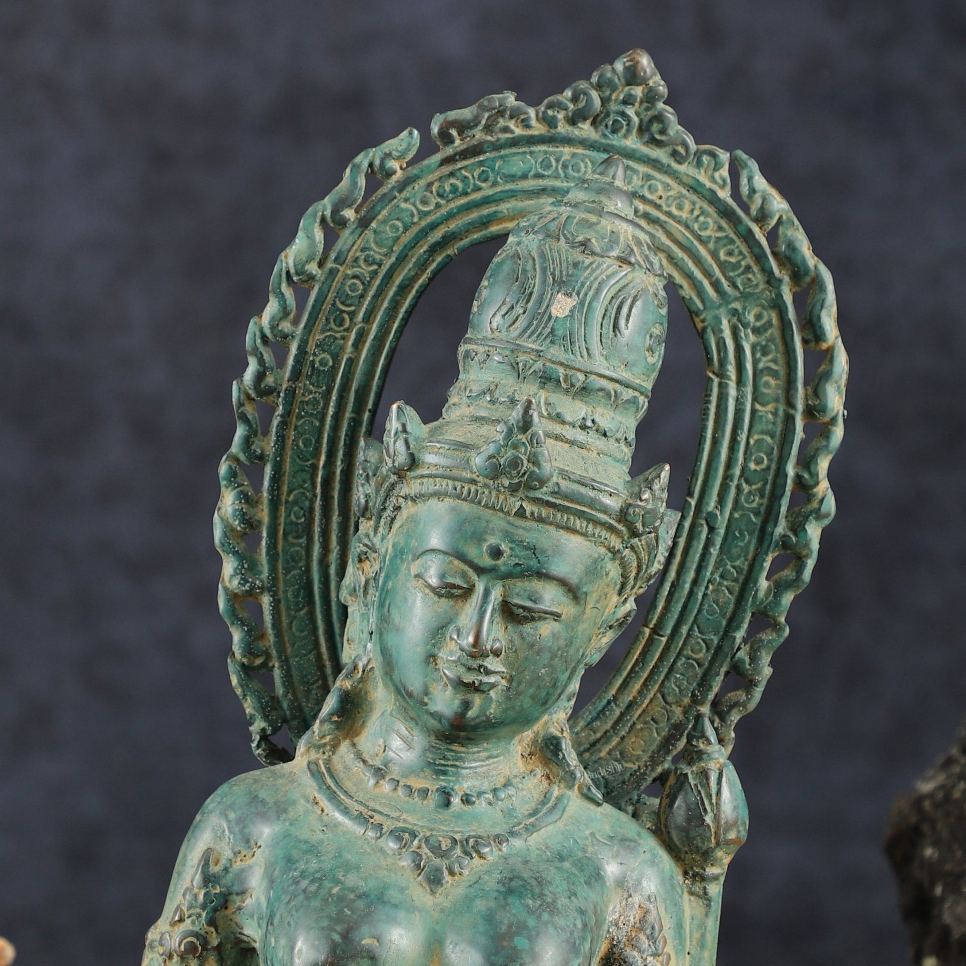 Indonesian Bronze Goddess Parvati Statue | Vintage Lost Wax Casting | 11" - Budhshiv.com