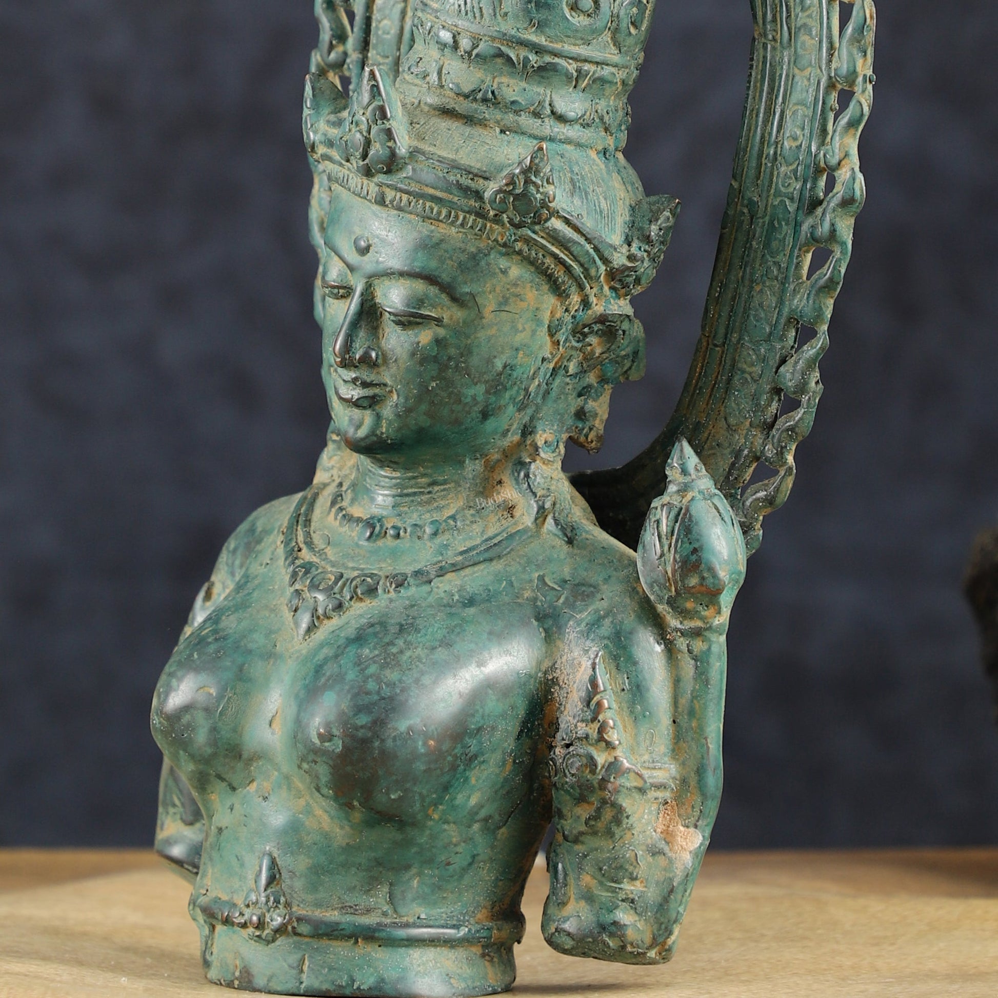 Indonesian Bronze Goddess Parvati Statue | Vintage Lost Wax Casting | 11" - Budhshiv.com