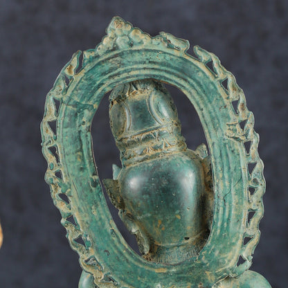 Indonesian Bronze Goddess Parvati Statue | Vintage Lost Wax Casting | 11" - Budhshiv.com