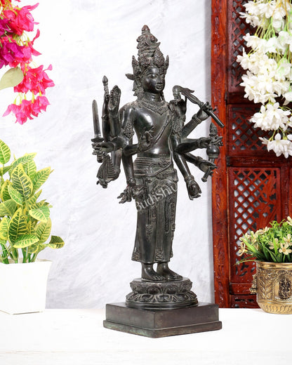 Indonesian Bronze Standing Shiva – Restorer of Cosmic Order | Java Museum-Style Sculpture - Budhshiv.com