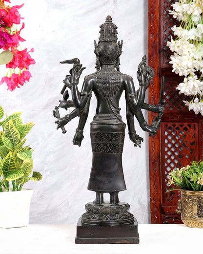 Indonesian Bronze Standing Shiva – Restorer of Cosmic Order | Java Museum-Style Sculpture - Budhshiv.com