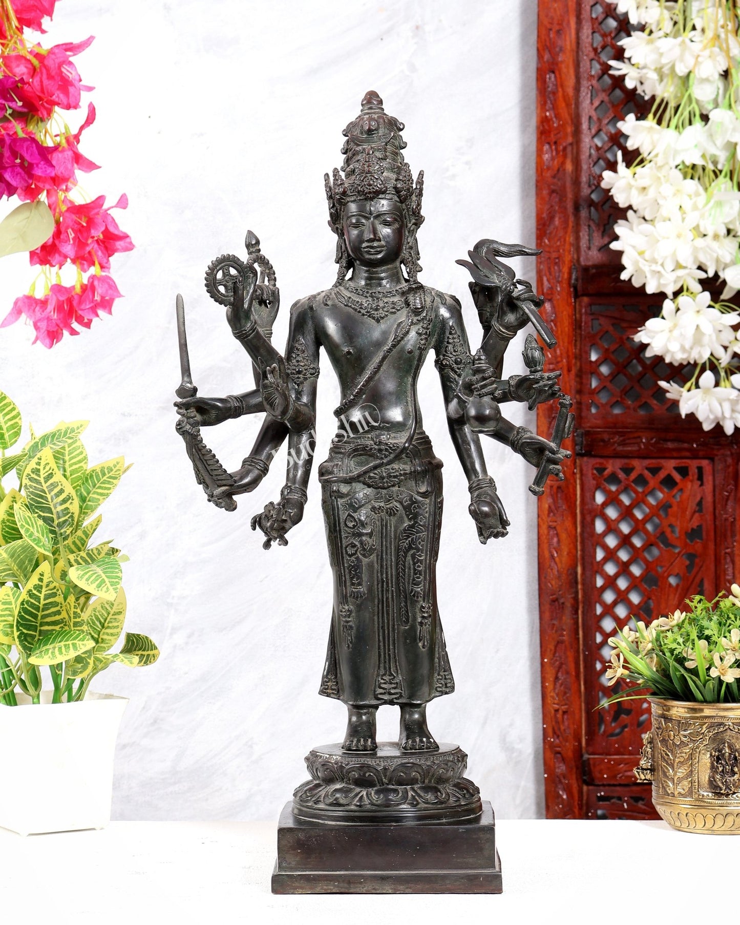 Indonesian Bronze Standing Shiva – Restorer of Cosmic Order | Java Museum-Style Sculpture - Budhshiv.com