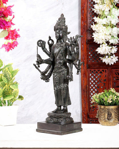 Indonesian Bronze Standing Shiva – Restorer of Cosmic Order | Java Museum-Style Sculpture - Budhshiv.com