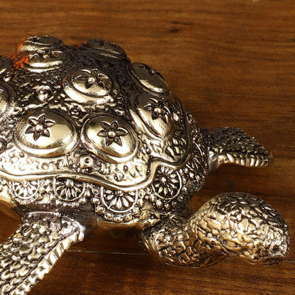 Intricate Superfine Brass Vastu Tortoise Showpiece - Budhshiv.com