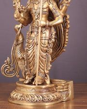 Kartikeya Lord Murugun Brass Superfine Statue 20" - Budhshiv.com
