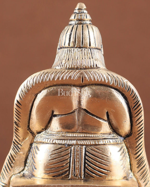 Kubera Brass Idol, 4.5" Height, Handcrafted - Budhshiv.com