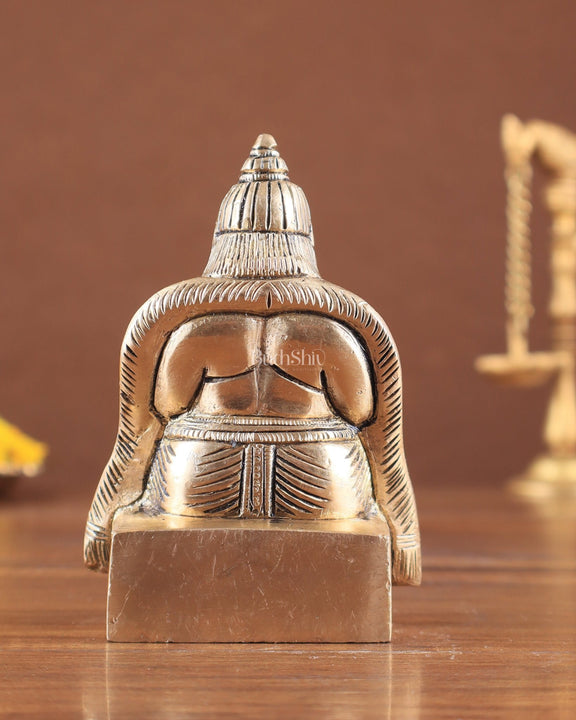 Kubera Brass Idol, 4.5" Height, Handcrafted - Budhshiv.com