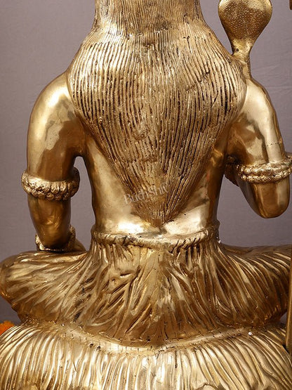 Large 35" Mahakaal Lord Shiva Sculpture - One of a Kind Brass Masterpiece - Budhshiv.com