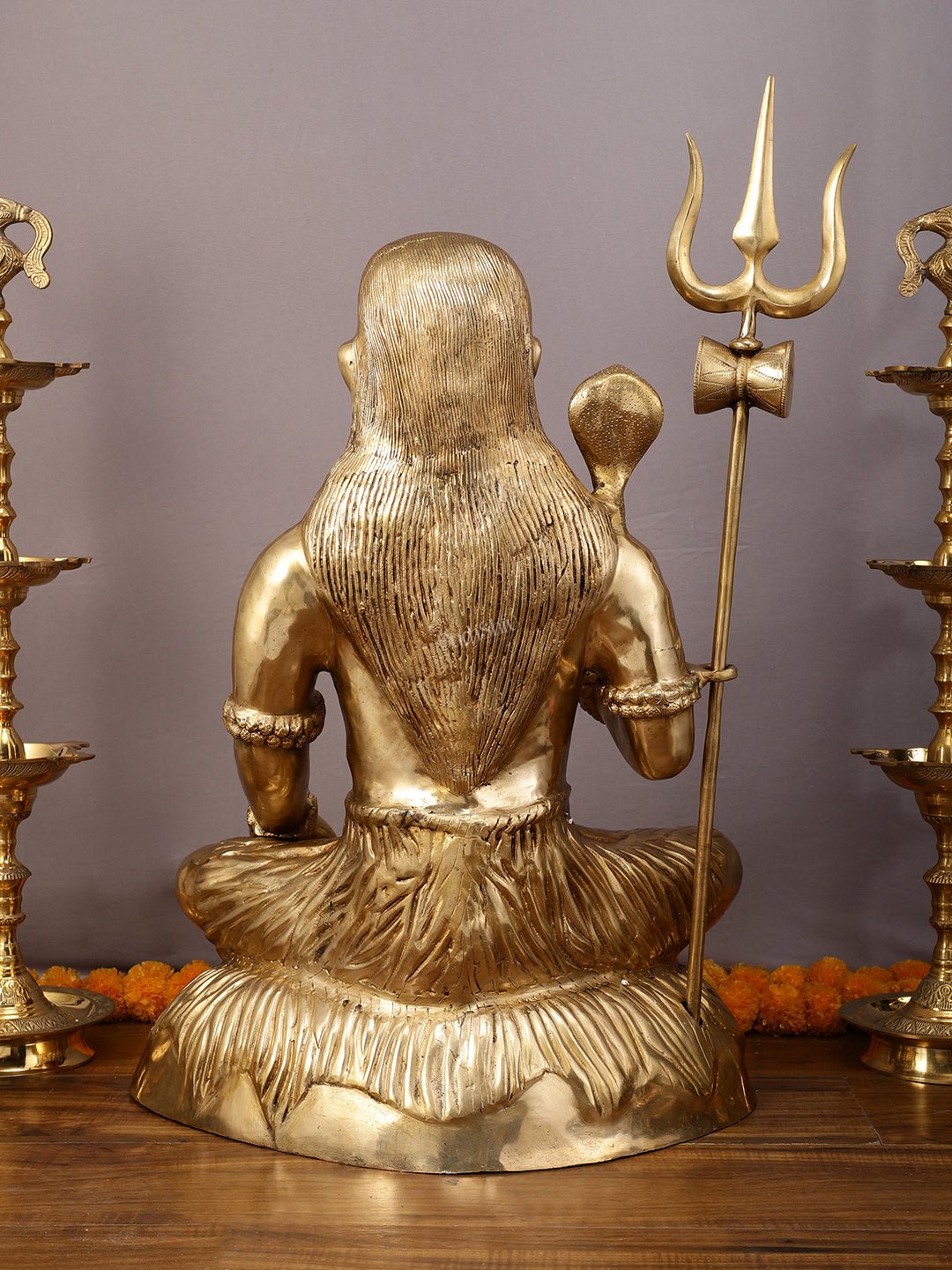 Large 35" Mahakaal Lord Shiva Sculpture - One of a Kind Brass Masterpiece - Budhshiv.com