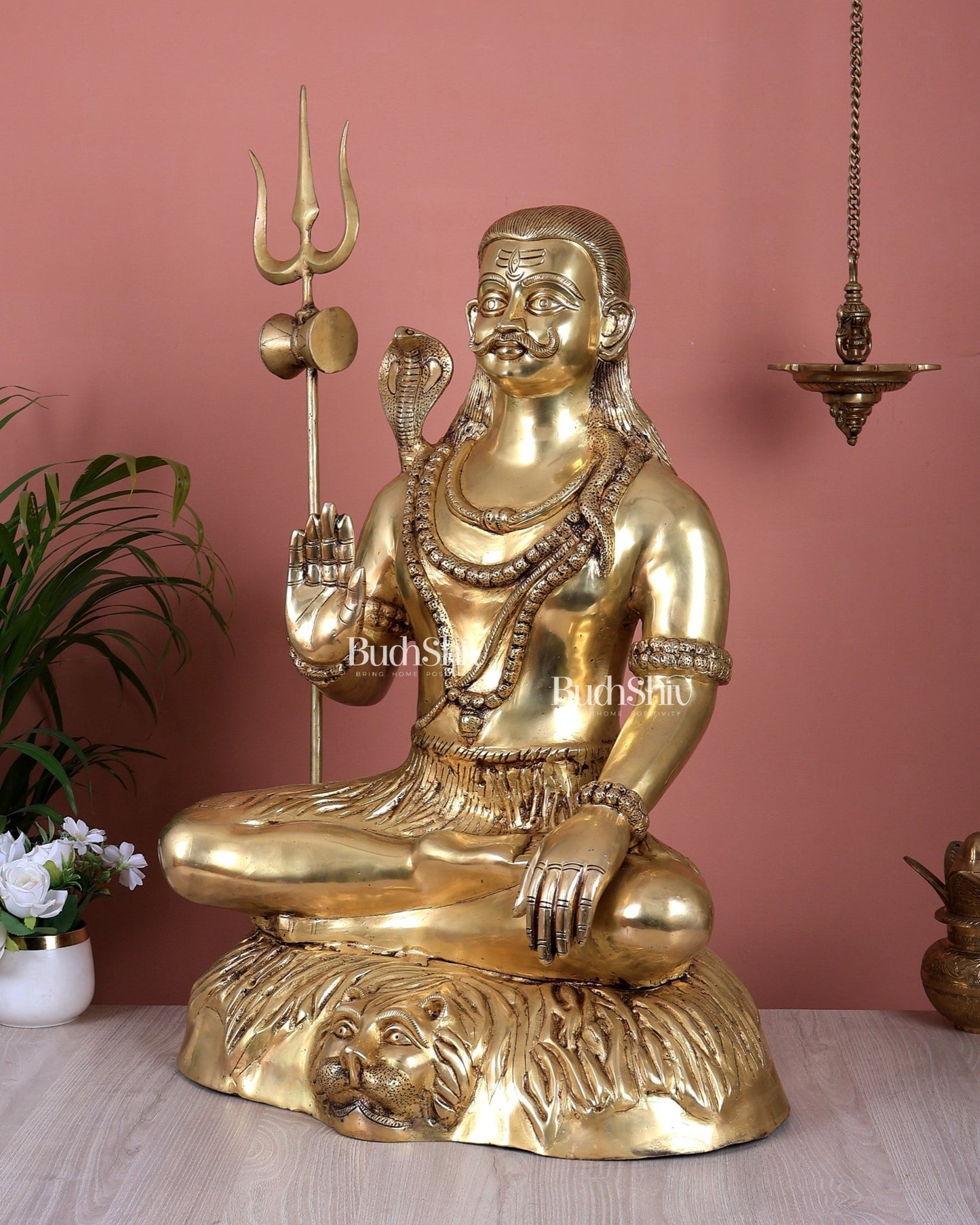 Large 35" Mahakaal Lord Shiva superfine Sculpture - Budhshiv.com