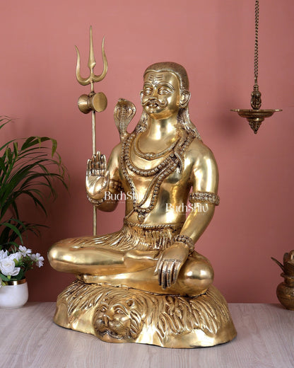 Large 35" Mahakaal Lord Shiva superfine Sculpture - Budhshiv.com