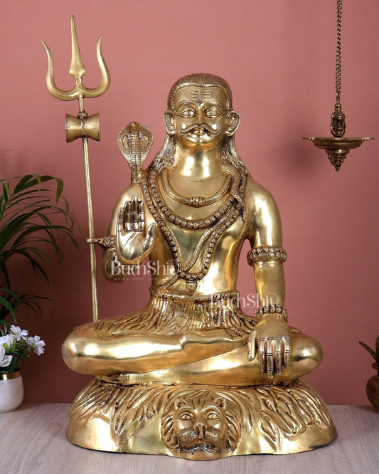 Large 35" Mahakaal Lord Shiva superfine Sculpture - Budhshiv.com