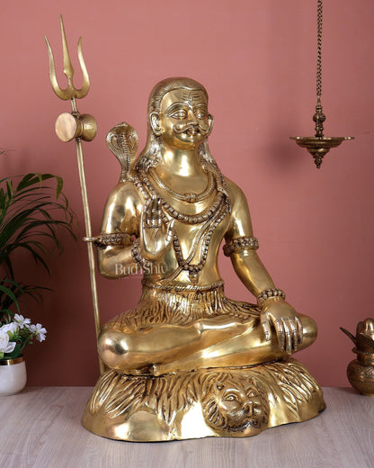 Large 35" Mahakaal Lord Shiva superfine Sculpture - Budhshiv.com