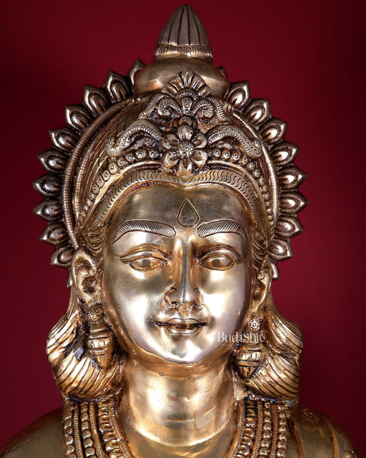 Large Brass Dhanvantari Statue 50 Inch | Lord of Ayurveda | 60 Kg - Budhshiv.com