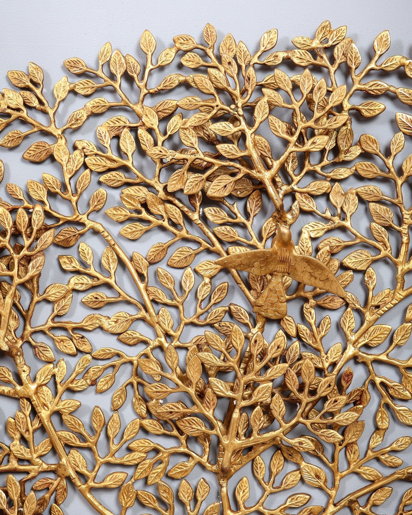 Large Brass Kalpavriksha Bodhi Tree Wall Hanging – 3 Feet Sacred Tree of Life Décor - Budhshiv.com