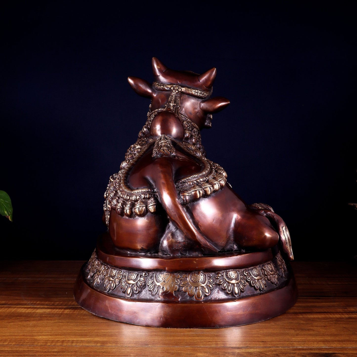 Large brass Nandi Statue 22 inch brown tone - Budhshiv.com