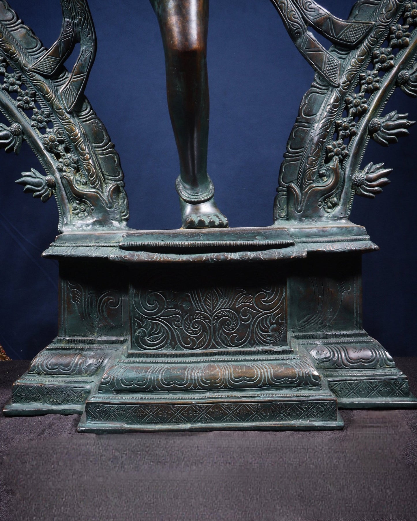 Large Pure Brass Nataraja in Ananda Tandava – 34.5" - Budhshiv.com