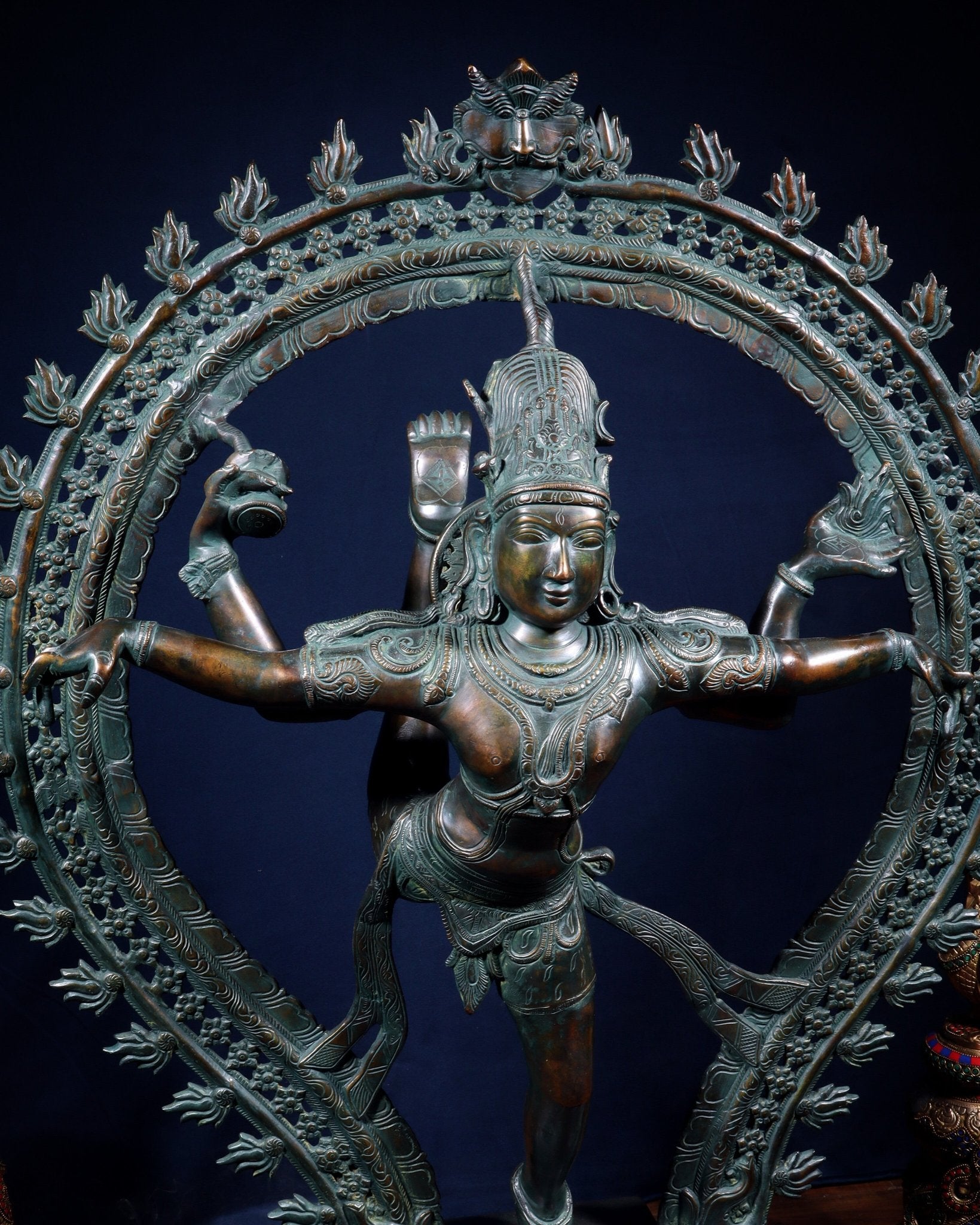 Large Pure Brass Nataraja in Ananda Tandava – 34.5" - Budhshiv.com