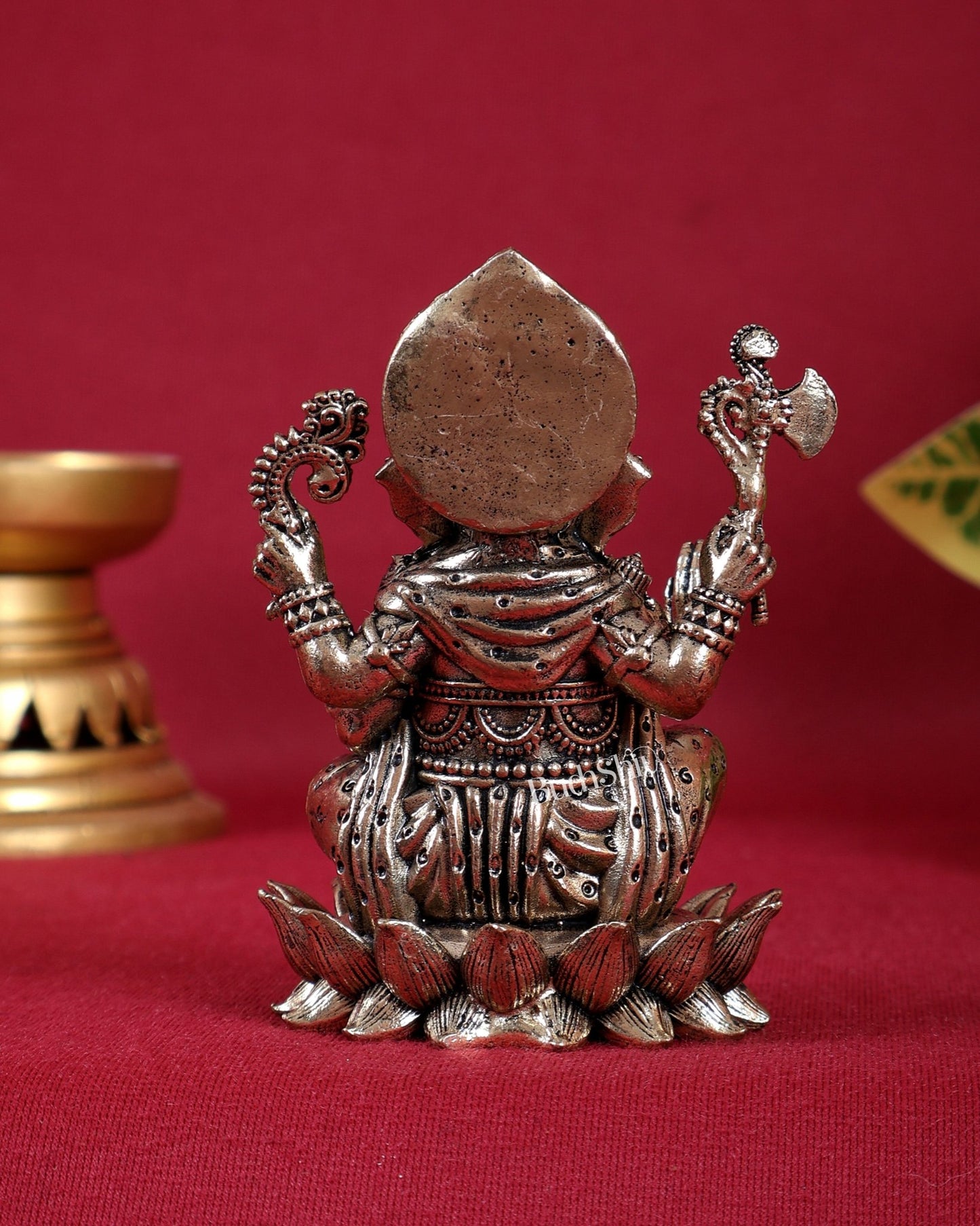 Lord Ganesha idol with Right - Side Trunk - Budhshiv.com