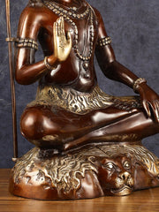 Lord Shiva Brass Idol - 22.5" Chola Tone - Budhshiv.com