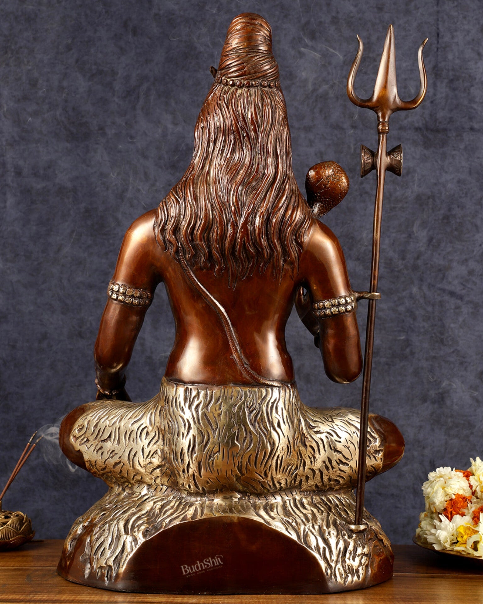 Lord Shiva Brass statue - 24 inch Chola Tone - Budhshiv.com