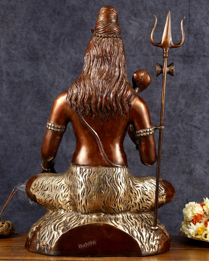 Lord Shiva Brass statue - 24 inch Chola Tone - Budhshiv.com