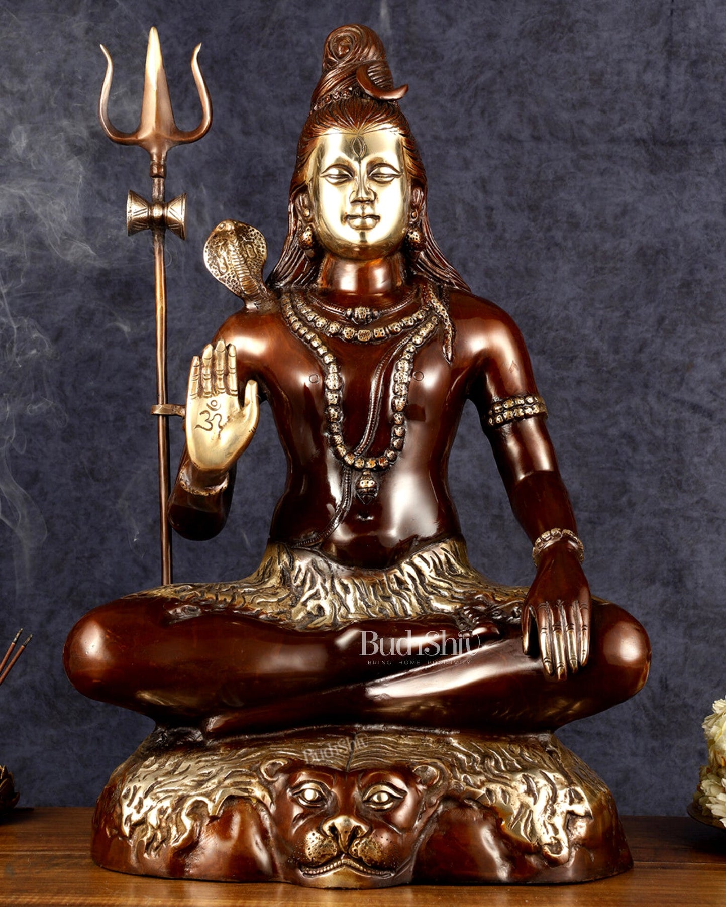 Lord Shiva Brass statue - 24 inch Chola Tone - Budhshiv.com