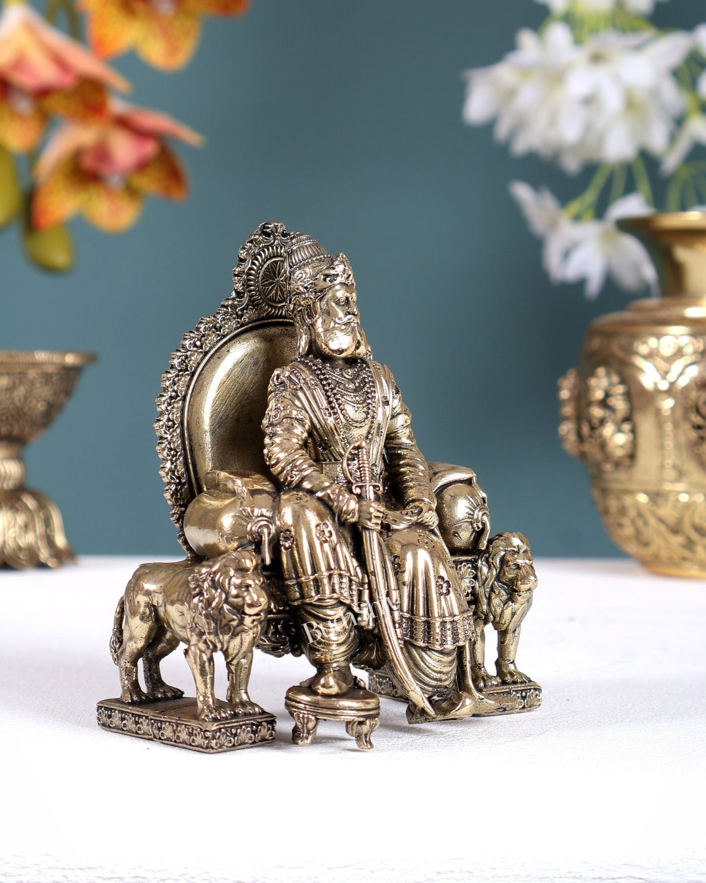 Maharaja Agrasen Superfine Brass Idol – Divine Heritage Statue (4 Inches) - Budhshiv.com