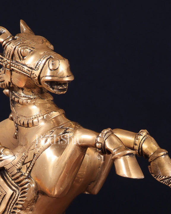 Majestic Brass Pegasus Flying Horse Statue Set – 11.5" & 9" | Father & Son Pair - Budhshiv.com