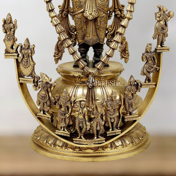Majestic Lord Vishnu Dashavatar Bronze Statue | 30 Inch (76.2 cm) - Budhshiv.com