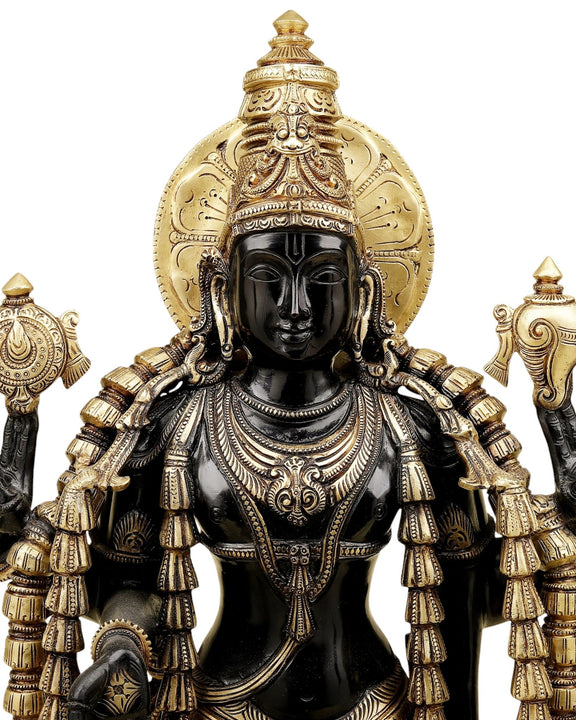 Majestic Lord Vishnu Dashavatar Bronze Statue | 30 Inch (76.2 cm) - Budhshiv.com