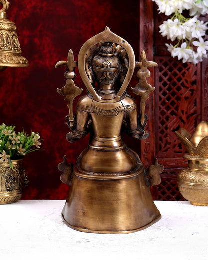 Majestic Tibetan Brass Maitreya Buddha Sculpture – The Future Buddha 14 inch - Budhshiv.com