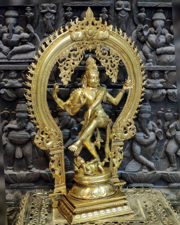 Mesmerizing Nataraja Brass Statue - 26 Inch Height | - Budhshiv.com