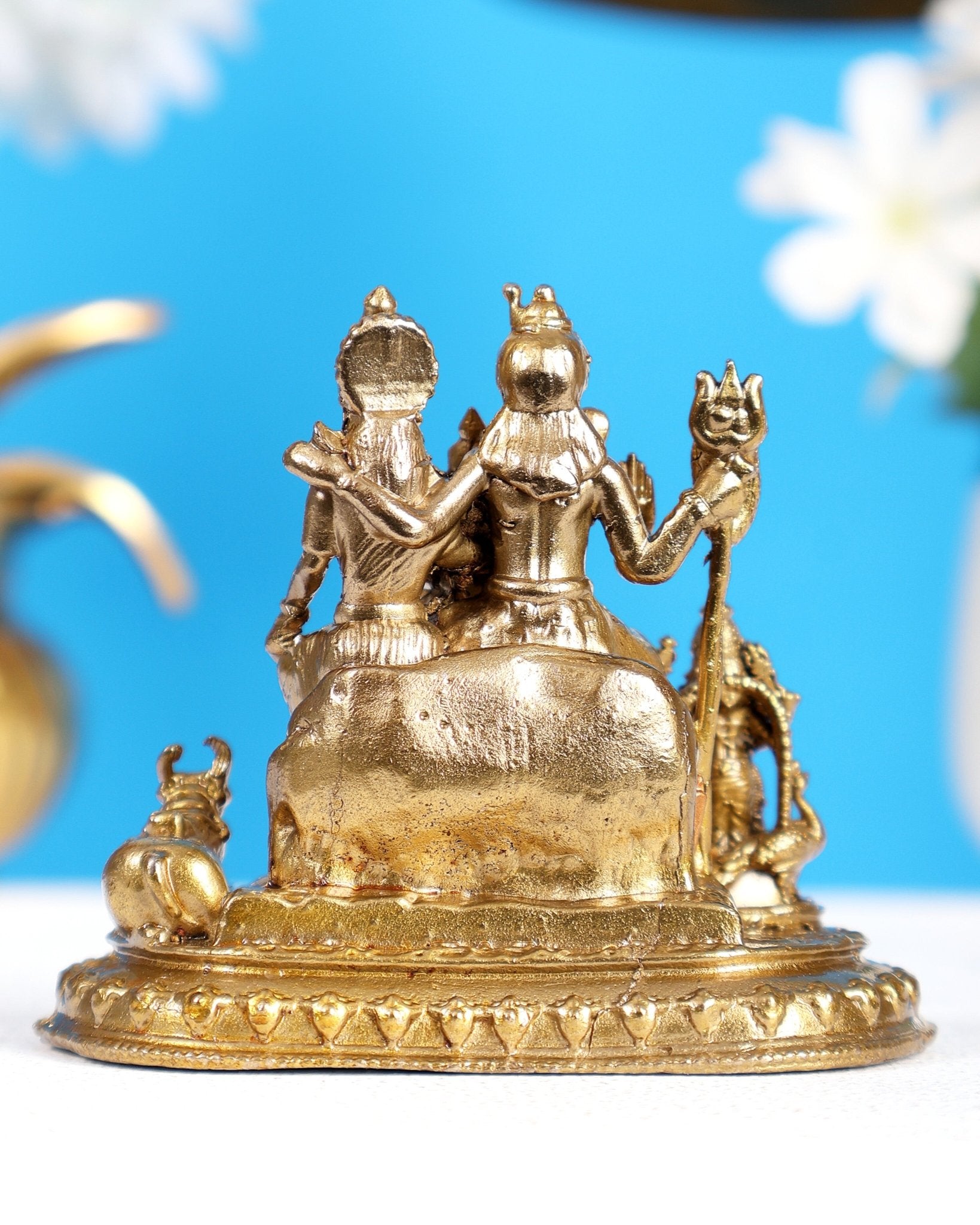 Panchaloha Bronze Shiva Parivar Idol – Divine Family Sculpture 3 inch - Budhshiv.com