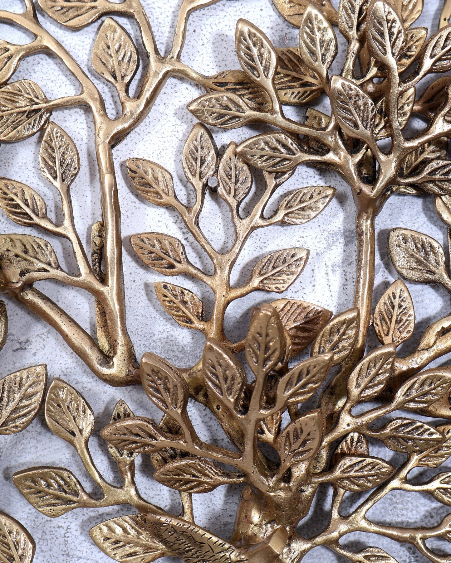 Premium Brass Kalpavriksha Tree Wall Hanging | Roots & Birds 18 inch - Budhshiv.com