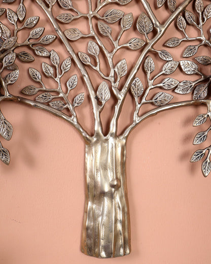 Premium Brass Kalpavriksha Tree with Birds Wall Hanging – Handcrafted Tree of Life Wall Décor 24 inch - Budhshiv.com