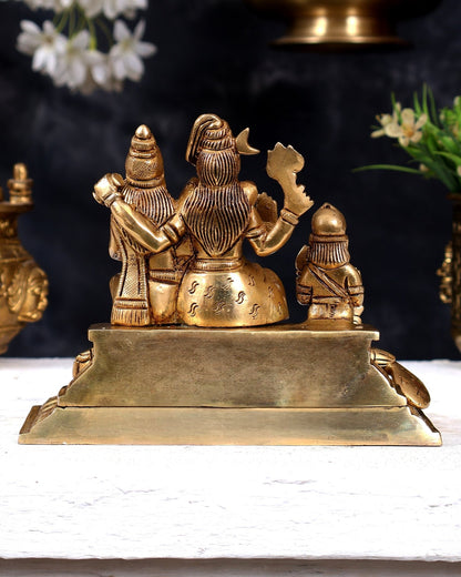 Premium Brass Shiv Parivar Idol 5 inch - Budhshiv.com