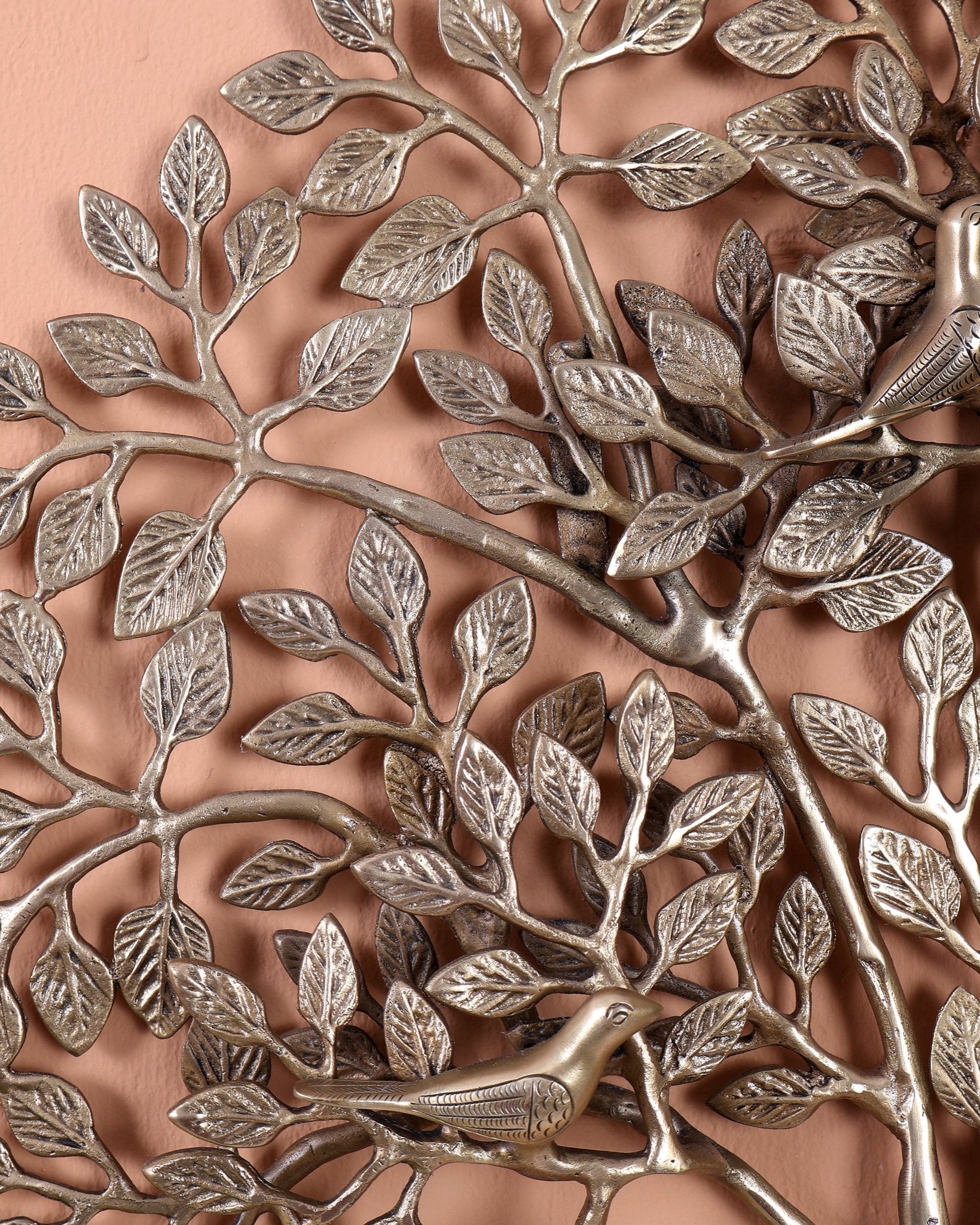 Premium Brass Tree of Life Kalpavriksha Wall Hanging – Handcrafted Auspicious Wall Décor 18 inch - Budhshiv.com